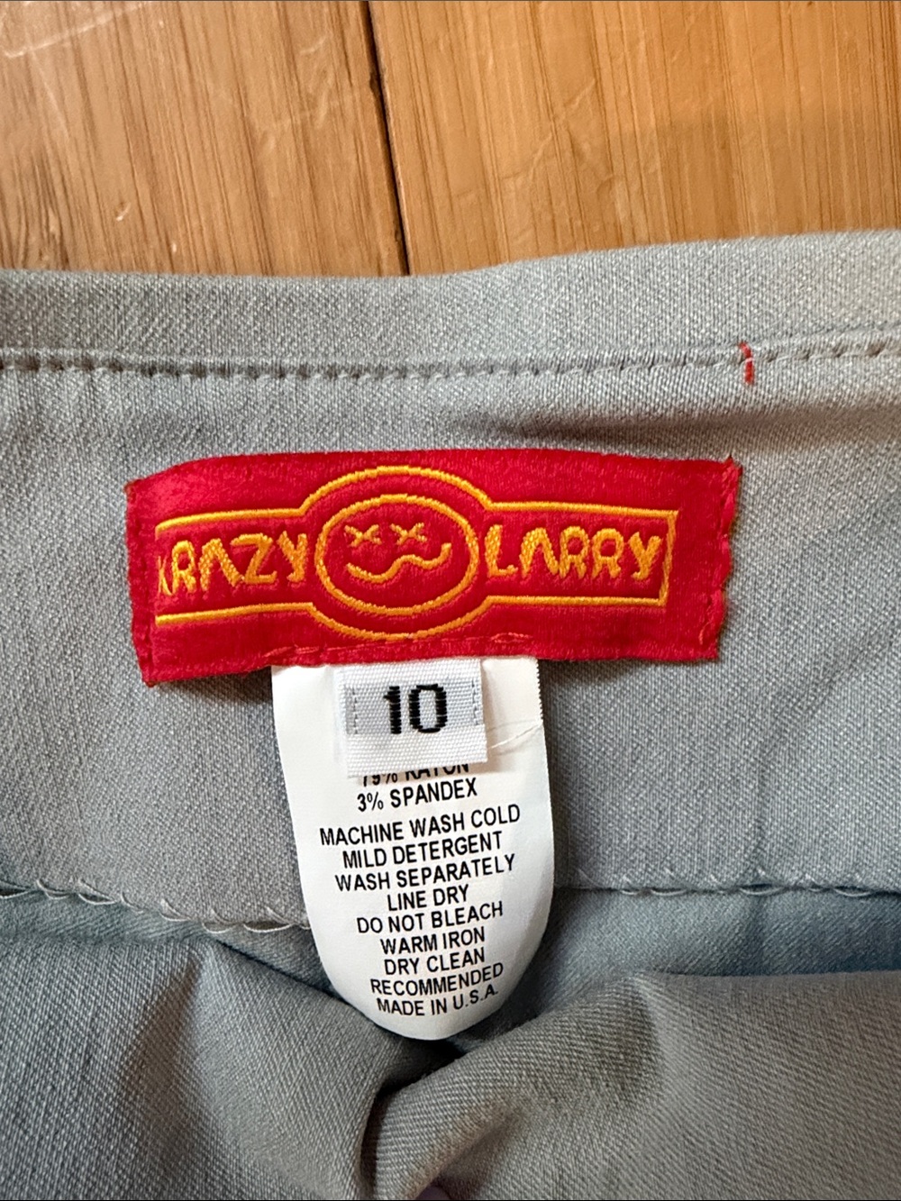 Krazy Larry Light Gray Pants - Size 10 - Picture 2 of 6